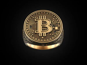 Coolest Bitcoin ring 3D Print Model