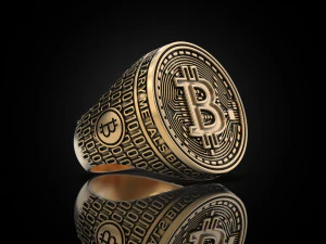 Coolest Bitcoin ring 3D Print Model