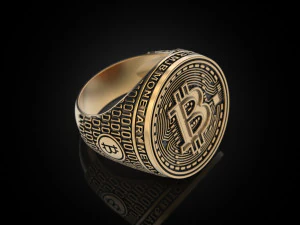 Coolest Bitcoin ring 3D Print Model