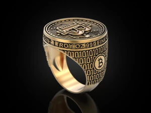 Coolest Bitcoin ring 3D Print Model