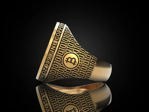 Coolest Bitcoin ring 3D Print Model