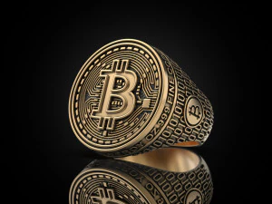 Coolest Bitcoin ring 3D Print Model