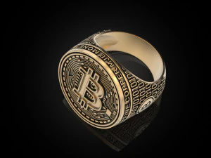 Coolest Bitcoin ring 3D Print Model