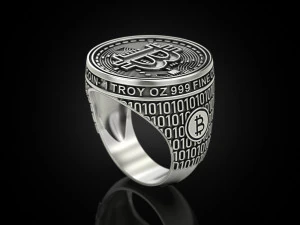 Coolest Bitcoin ring 3D Print Model