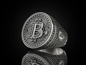 Coolest Bitcoin ring 3D Print Model