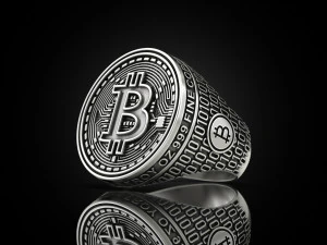 Coolest Bitcoin ring 3D Print Model