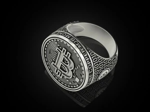 Coolest Bitcoin ring 3D Print Model