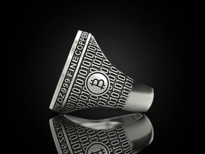 Coolest Bitcoin ring 3D Print Model