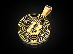 Coolest Bitcoin Pendant 3D Print Model