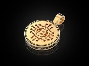 Coolest Bitcoin Pendant 3D Принт Модель
