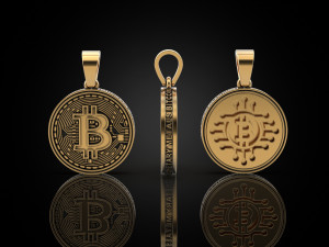 Coolest Bitcoin Pendant 3D Принт Модель