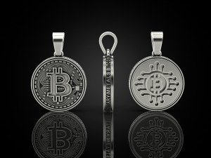 Coolest Bitcoin Pendant 3D Принт Модель