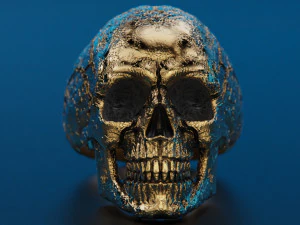 Skull texture ring 3D Print Model