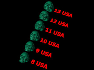 Skull texture ring 3D Baskı Modeli