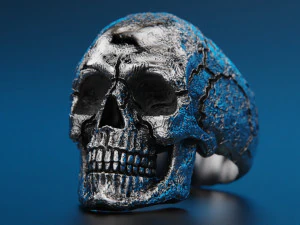 Skull texture ring 3D Print Model
