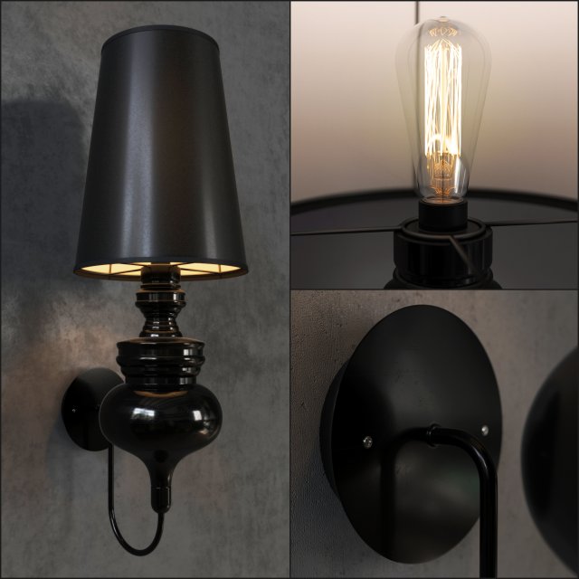 josephine wall lamp 3D Модель .c4d .max .obj .3ds .fbx .stl .blend 