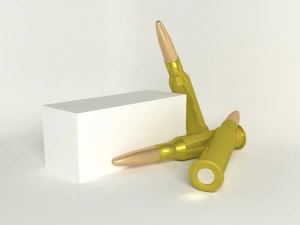 rifle ammunition 762x25 3D Model