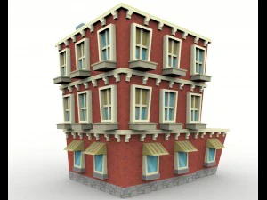 low poly building 3D Model