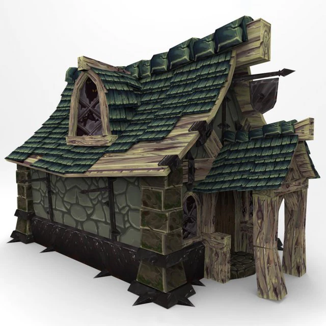 cartoonfantacybuilding01 3D Model .c4d .max .obj .3ds .fbx .stl .blend 