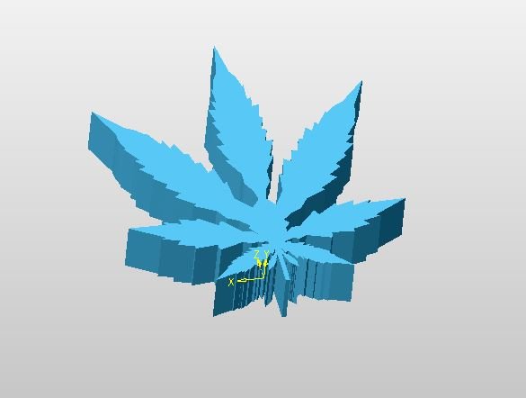 cannabis leaf 3D 모델 .c4d .max .obj .3ds .fbx .stl .blend 