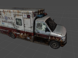 demolished ambulance 3D Model