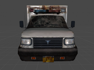 demolished ambulance Model 3D