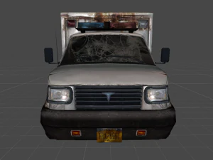 demolished ambulance 3D Model