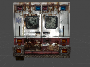 demolished ambulance Model 3D