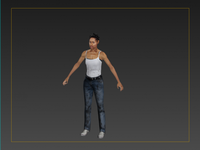 chacracter woman low-poly 3Dモデル .c4d .max .obj .3ds .fbx .stl .blend