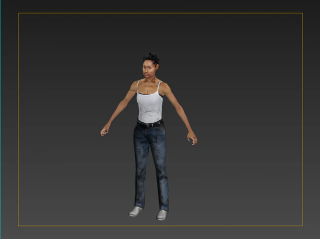 chacracter woman low-poly 3D Model .c4d .max .obj .3ds .fbx .stl .blend
