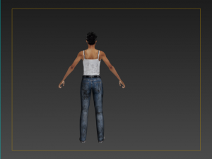chacracter woman low-poly 3Dモデル
