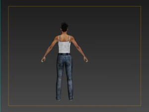 chacracter woman low-poly 3D Model