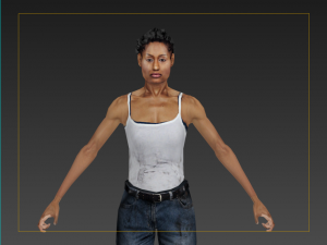 chacracter woman low-poly 3Dモデル