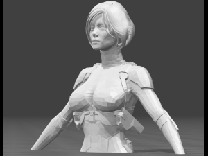 girl bust 3d print Modello di stampa 3D