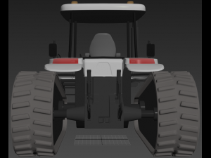 white tractor agriculture 3D Model