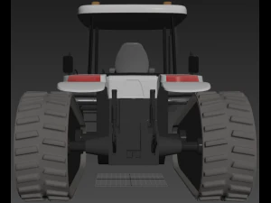 white tractor agriculture 3D Model