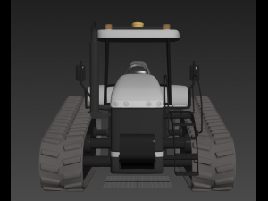 white tractor agriculture 3D Model