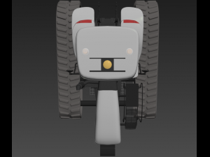 white tractor agriculture 3D Model