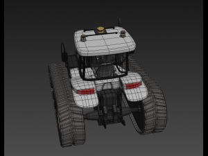 white tractor agriculture 3D Model