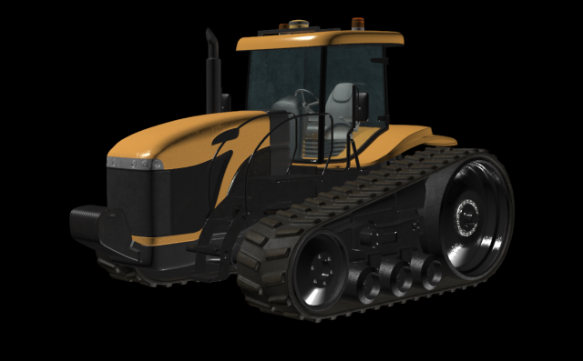 white tractor agriculture 3D Model .c4d .max .obj .3ds .fbx .stl .blend 
