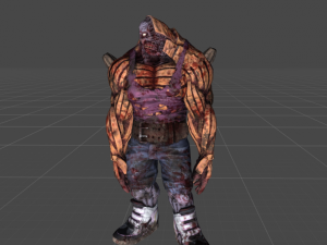 zombie pumpkin-monster Model 3D
