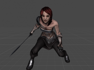 female warrior 3D Модель