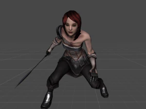 female warrior 3D Model