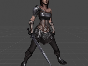 female warrior 3D Модель