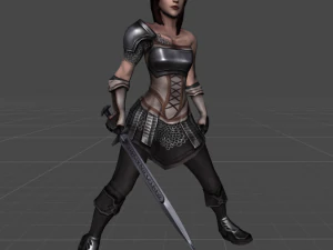 female warrior 3D Model