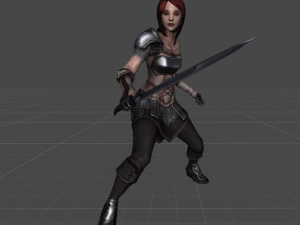 female warrior 3D Модель