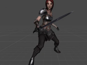 female warrior 3D Model