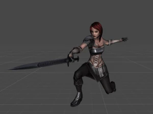 female warrior 3D Model