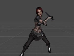 female warrior 3D Model