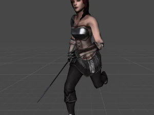 female warrior 3D Model